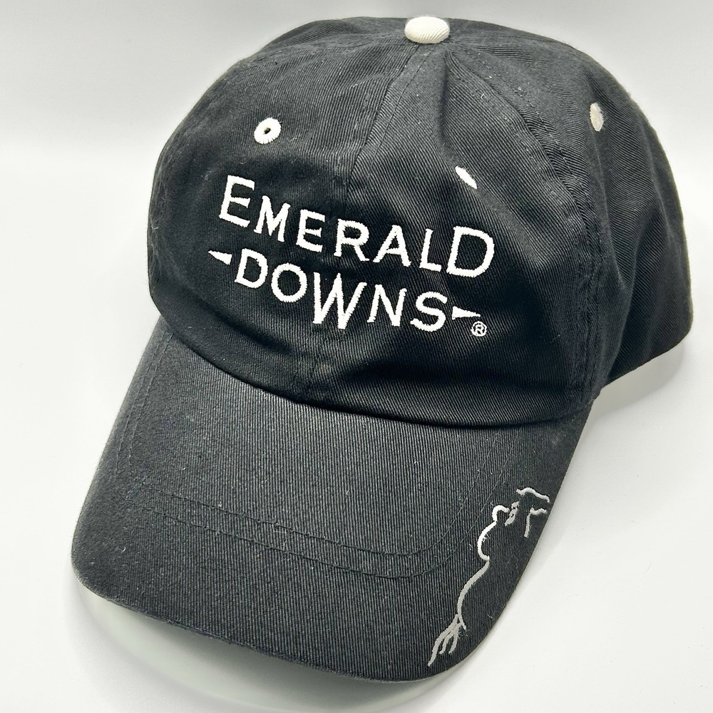 Emerald Downs Horse Racing Go Baby Hat Cap Adjustable Strapback Black Outdoors